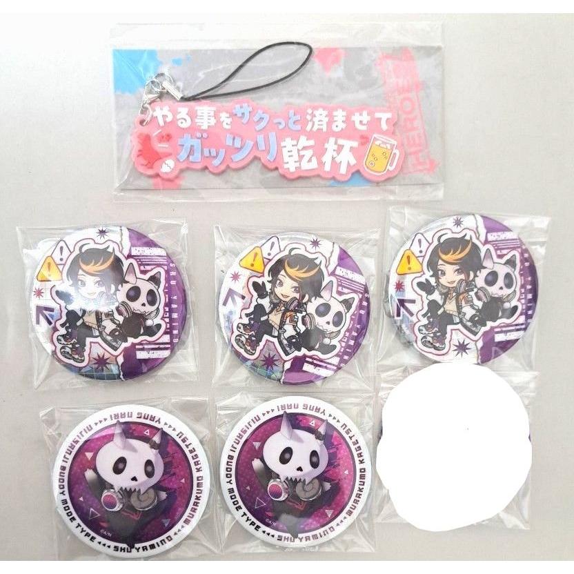Used Bulk sale Nijisanji Wen Akagi Rubber Strap Yami Noshu Can Badge