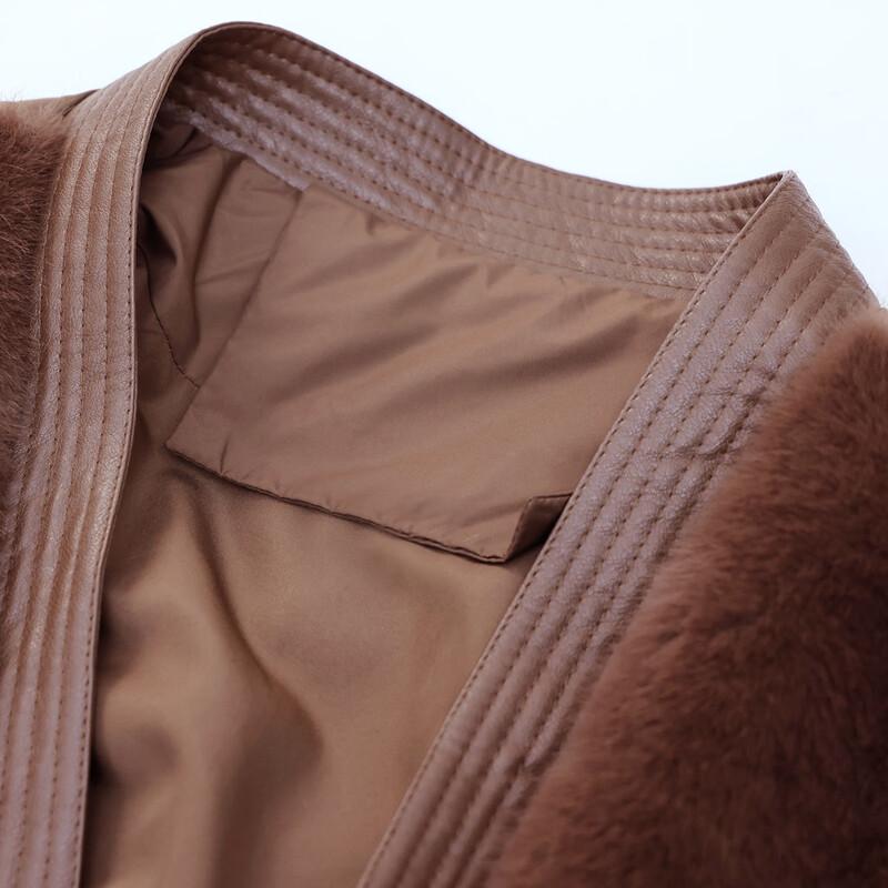 Women's Chinese Style Plush Splice Down Jacket