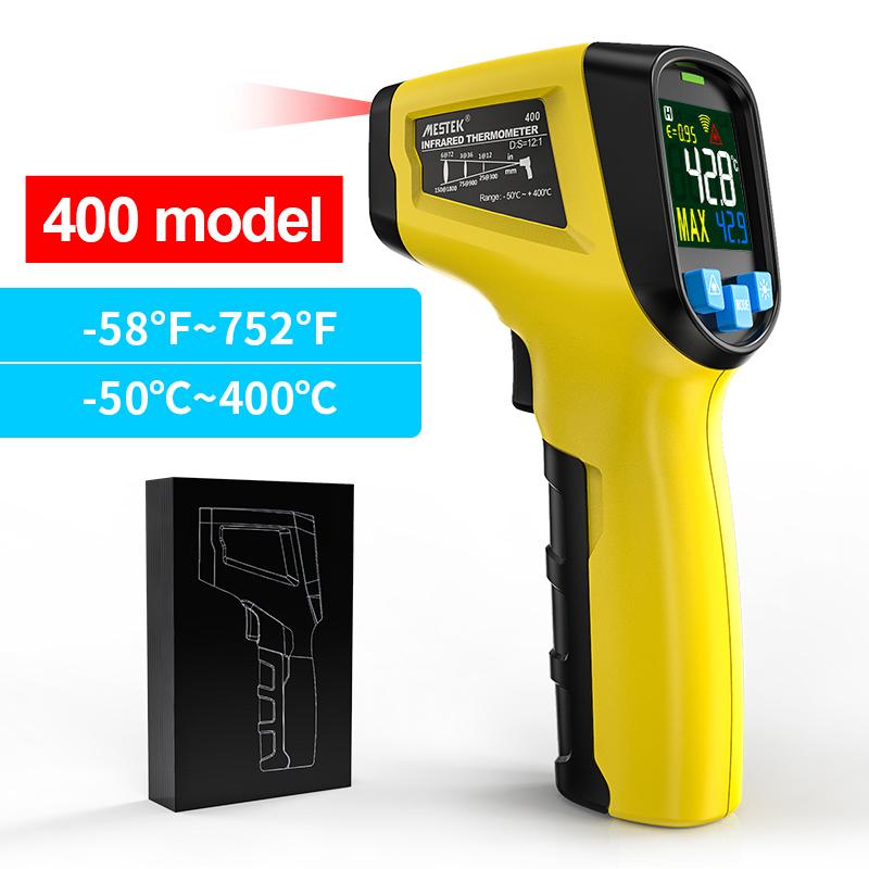 Digital Infrared Thermometer 400/800°C Industrial Non-contact Pyrometer High Temperature Meter Laser Thermometer Humidity Meter