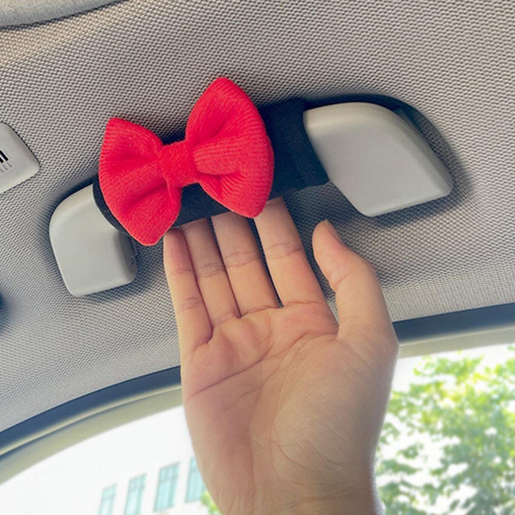 1Pc Car Interior Roof Holder Bow Plush Cover Auto Interior Trim Protection