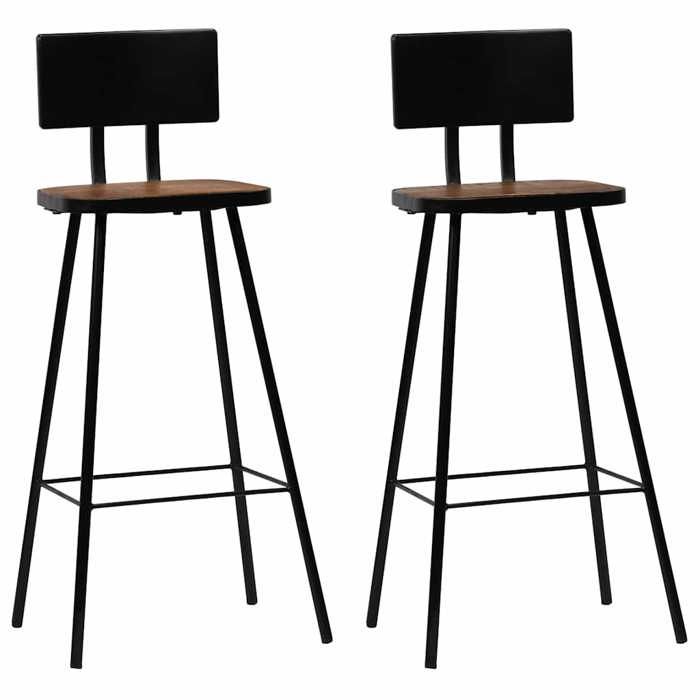 VidaXL Set of 2 Bar Stools, Pub Chair, Bistro Seat, Furniture for Dining Room Kitchen Living Room Home Interior, 245390