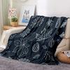 Büffelkaros Ahorn Flanell Decke Weiche Überwurfdecke Blätter Eicheln Kürbisse Libelle Schmetterling Sofa Bett Dekor Halloween Geschenke