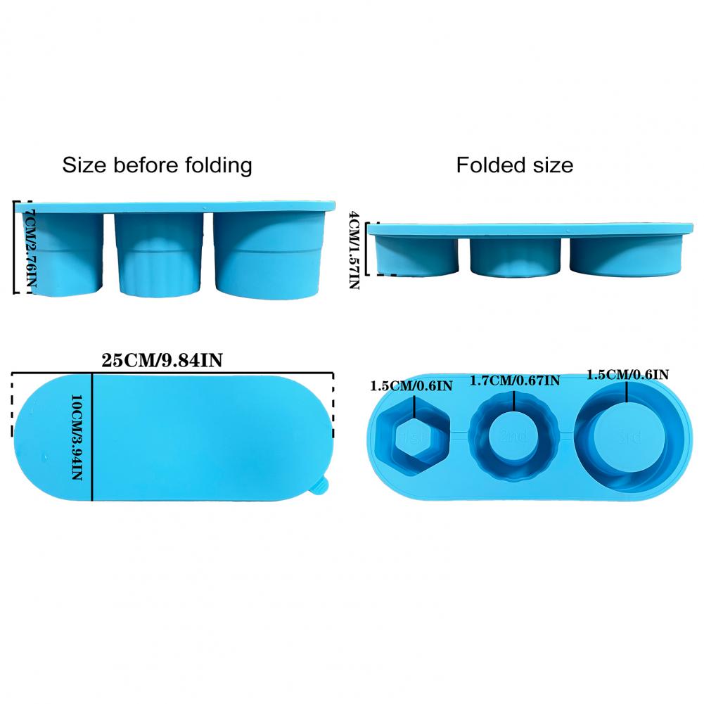 Silicone Hollow Cylinder Ice Cube Tray With Lid Mold For Cola Coffee Stackable Ice Cubes Maker For 30 40oz Cup Tumblers