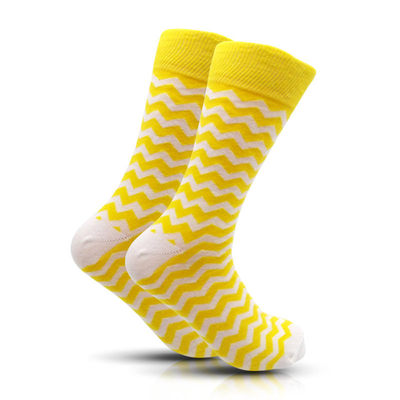 New Arrival High Quality Combed Cotton Men Polka Dot Strip Happy Socks  Color  Designer Casual Novelty Dress Business