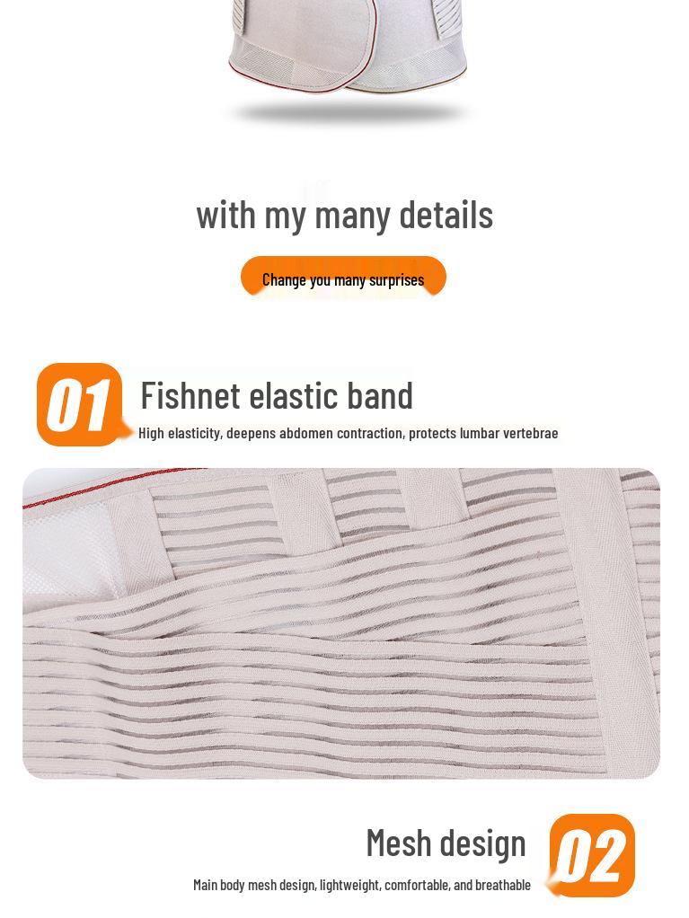 Extra Large Breathable Lumbar Support Belt - Relieves Back Pain for Men and Women