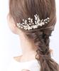 VINGTAINE Hair Comb with and Flower Perfect for Large Hair Popular and Trendy Pearl, Leaf, Design, Weddings, Accessories, Gift, H7681-