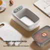 Rechargeable Electric Lunch Box, Waterless, 304 Stainless Steel Liner, Hot Meal Device for Students/Office Workers.