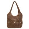 Borsa Tote a Spalla Singola Retro Estiva Borsa Intrecciata da Spiaggia per Vacanze al Mare