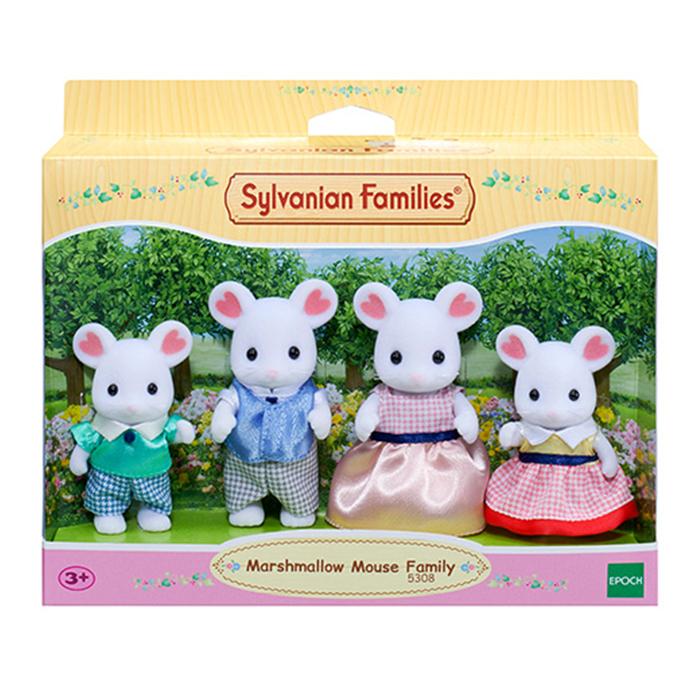 [Toytron] Sylvanian Families Marshmallow Mouse Family & Triplets Set