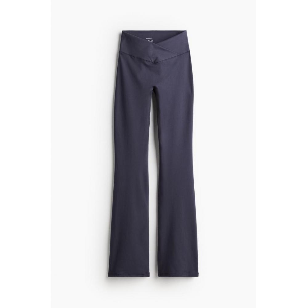 

H M SoftMove Flare Sport Leggings Dark Blue