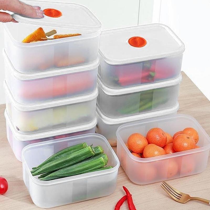 Pojemniki do przechowywania żywności w lodówce na mrożone mięso i owoce, utrzymujące świeżość, przenośne, do pakowania żywności w mniejsze porcje, niezbędne narzędzia do przechowywania w kuchni