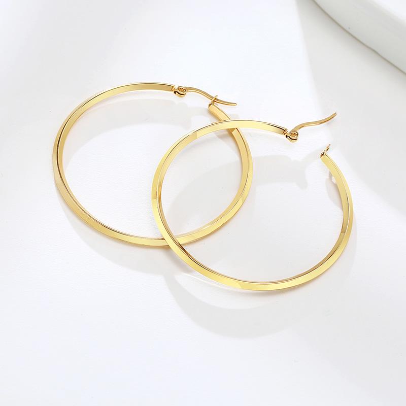 Dainty Twisted Hoop Earrings for Women Stianless Steel Circle Round Ear Clip Accessory Wedding Statement Jewelry