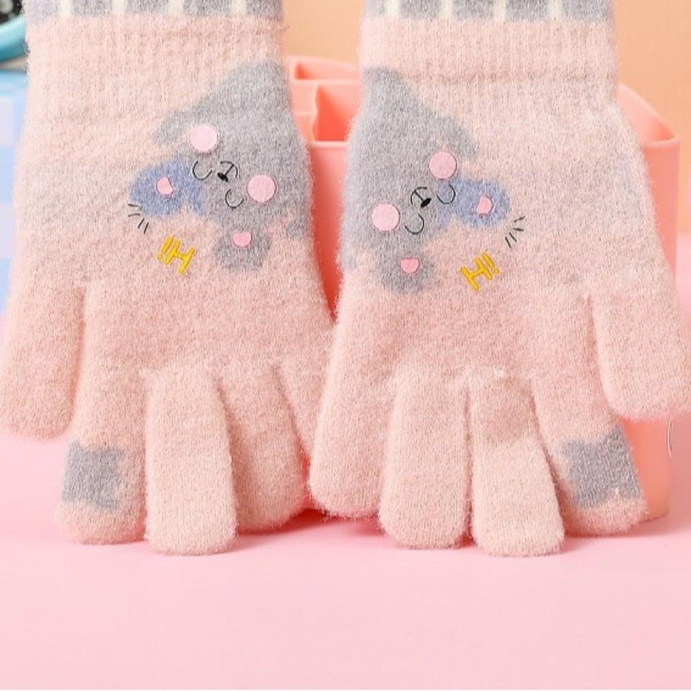 5-12 Years Old Warm Children Mittens Coldproof Baby Gloves Cute Kids Winter Gloves  Outdoor