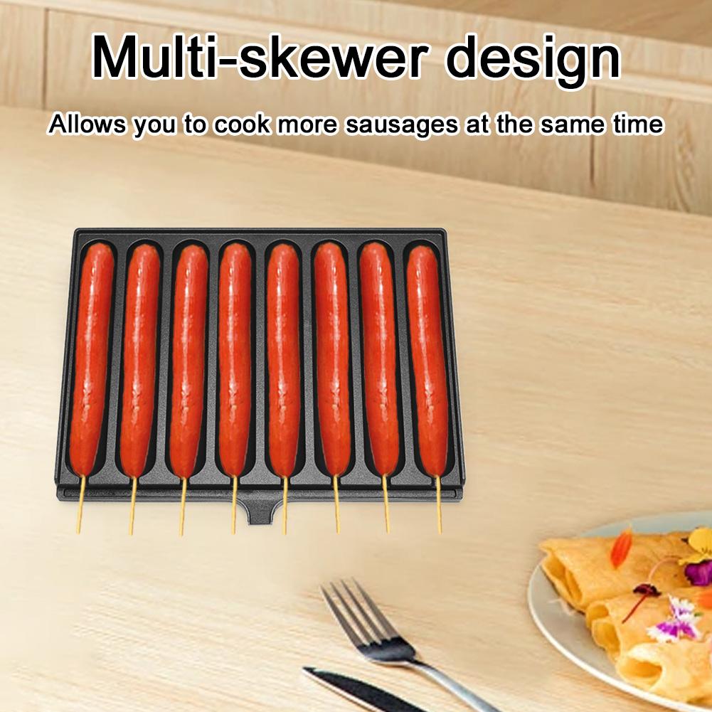 8 Grids High Quality Aluminum Alloy Sausage Pan for Hot Dogs and Corn Dogs Ideal for Outdoor Cooking and Breakfast Preparation