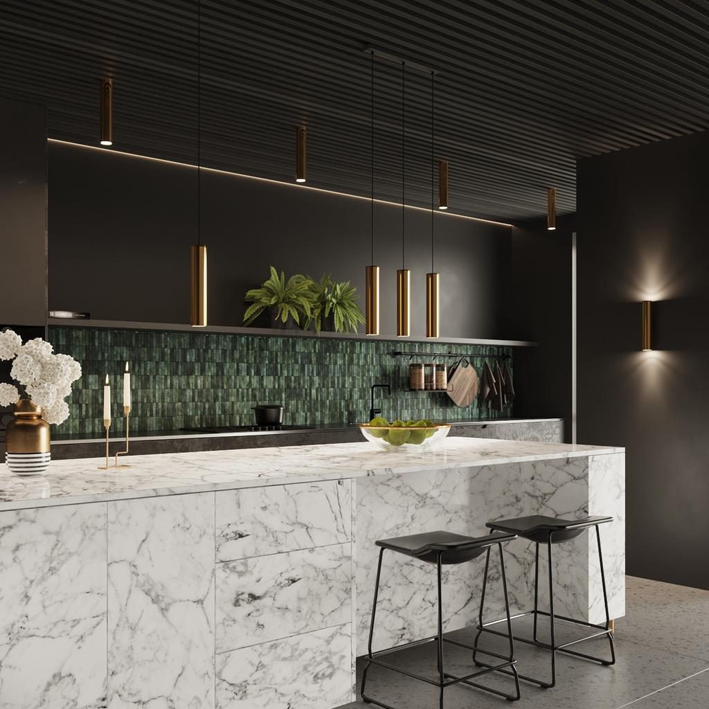 Lagos 30 ceiling lamp, gold gloss