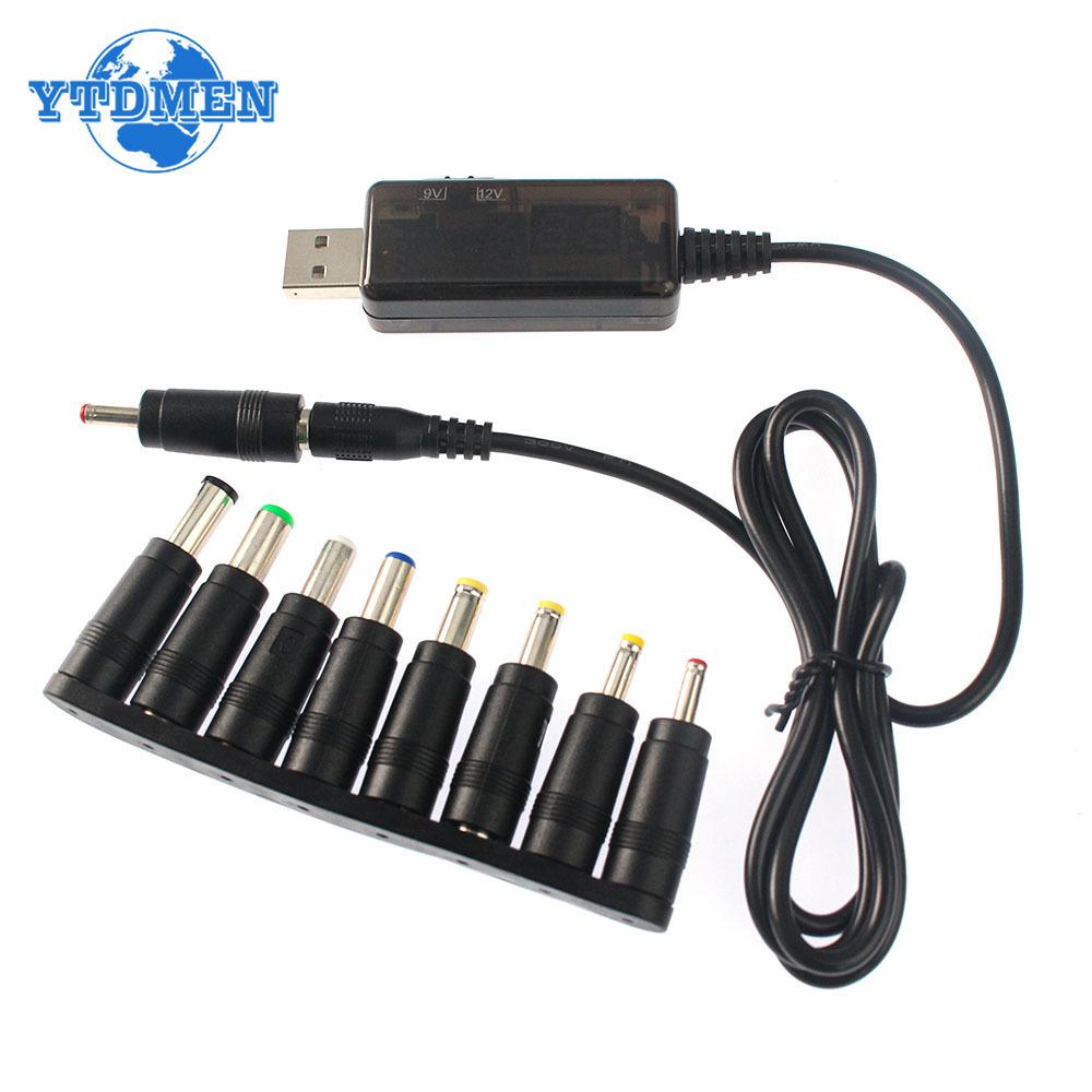 DC 5V auf 9V 12V USB Aufwärtswandler 5.5*2.1mm Aufwärtswandler Kabelmodul mit 3.5x1.35mm Adapter Anschlussstecker