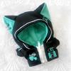 Cat Ear Cyberpunk Jersey [for 10cm Doll] Green Plush Toy [Used]