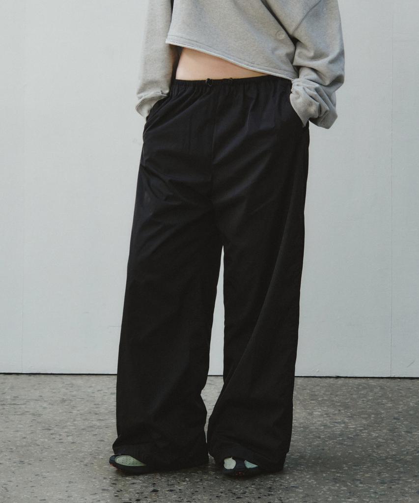CITTA Volume Wide Drawstring Pants_Ctb562(Black)