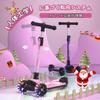 besrey Kick Kickboard for Kids 3 Wheel 3 Level Direction Rear Wheel Height Illuminated LED Easy to Birthday Gift Scooter, Kids, Scooter, Tricycle,