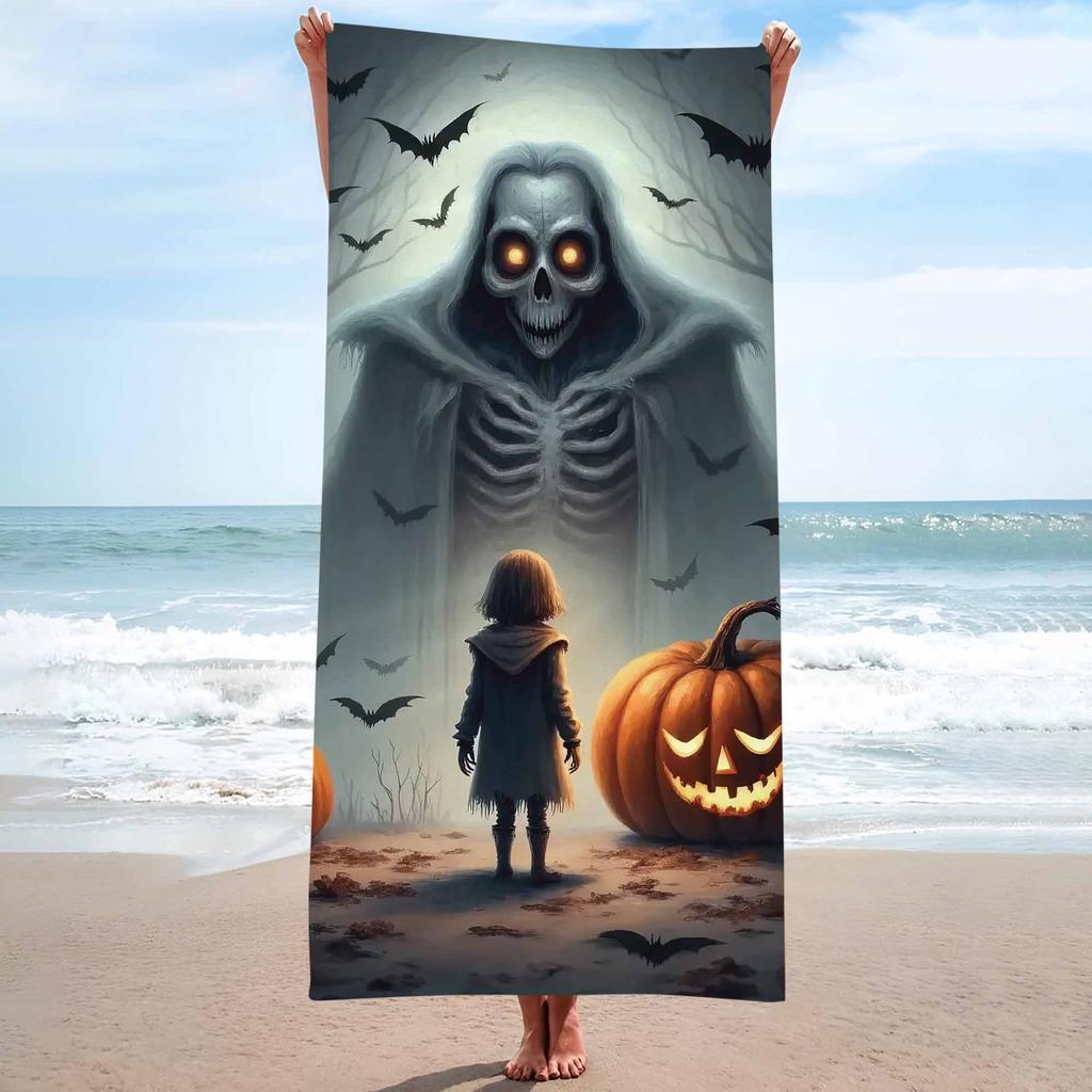 Halloween ghost horror background single-sided printing Beach Towel Home Decoration Bath Towel 75x150cm Bathroom