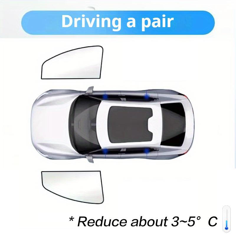 100 Blackout Windshield Sunshades Car Sun Shield Shades Sunshade Covers Summer Magnetic Side Window UV Protection Front Rear 2pcs - Driving Pair