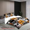 Cute Cat Face Bedding Sets Comforter Not Included Cartoon Animal 3D Printed 3Pcs 100% Polyester Duvet Cover With 2 Pillowcases