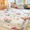 1Pc Cotton Bed Sheet For Kids Cartoon Style Car Printed Fitted Sheet With Elastic Band For Boys Pure Cotton Single Bed Cover
