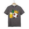 Camiseta Soccer Beer Crown Unissex Dia de Jogo de Futebol Pint Campeão Fã Gráfico