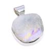 Natural Rainbow Moonstone Gemstone 925 Solid Sterling Silver Pendant 1" A8p65
