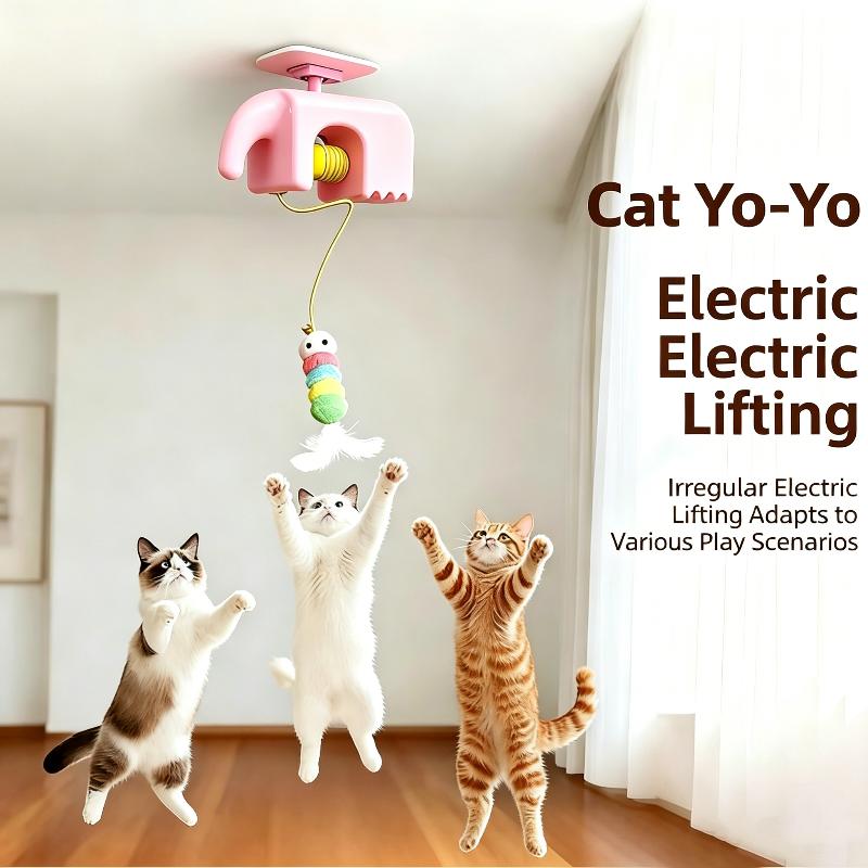 Rechargeable Interactive Automatic Electric Flying Bird Cat Toy Hanging Door Elastic Rope For Pet Stress Relief Pet Toys
