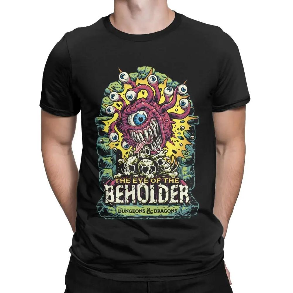 Men's DnD Eye Of The Beholder T Shirts Game 100% Cotton Clothing Novelty Short Sleeve O Neck Tees Adult T-Shirts
