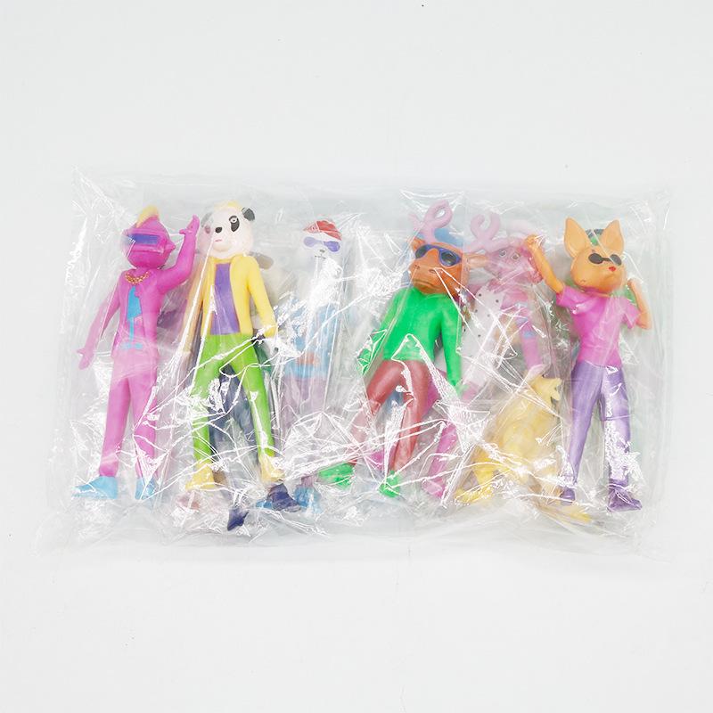 

Non-Toxic New Dance Power Handheld Tianwu Series Cross Border Music Dress Up Doll Dance King Panda Frog Surrounding Ornament Model