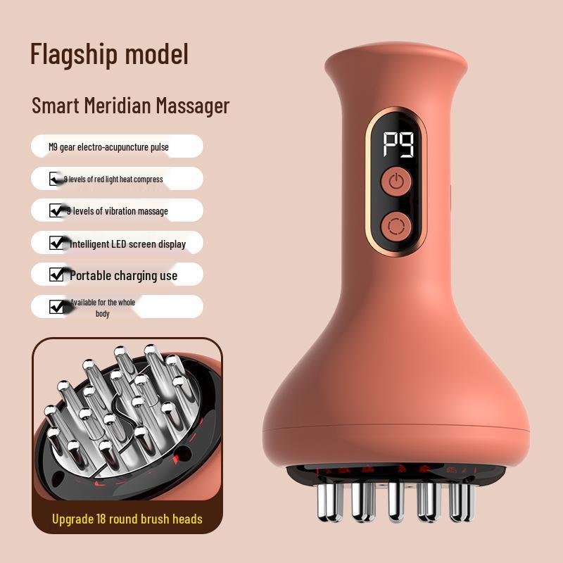 Rechargeable Smart Electric Cupping and Gua Sha Massager with Hot Compress