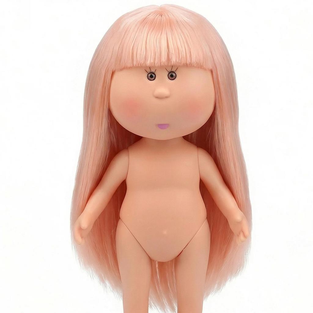 Girls Toy Curly Hair 24Cm Bean Eye Vinyl Doll Dress Up Dark Skin Mia Potato Dolls Movable 24Cm Action Figure Body Children Gift