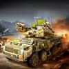 1007 Teile Militärserie 625E Flugabwehr-Kampffahrzeug Bausteine Spielzeug Ohne Karton