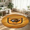 Hull FC Printed Round Crystal Velvet Rug Soft Non Slip Floor Carpet For Bedroom Holiday Gift