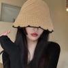Warm Headgear Thick Winter Knitted Fisherman Hat Windproof Cold-proof Panama Basin Cap Thermal Bucket Hat Women Female Lady Girl