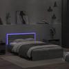 VidaXL Bed Frames with Headboard and LED Sonoma Grey 120x200 Cm 3207621