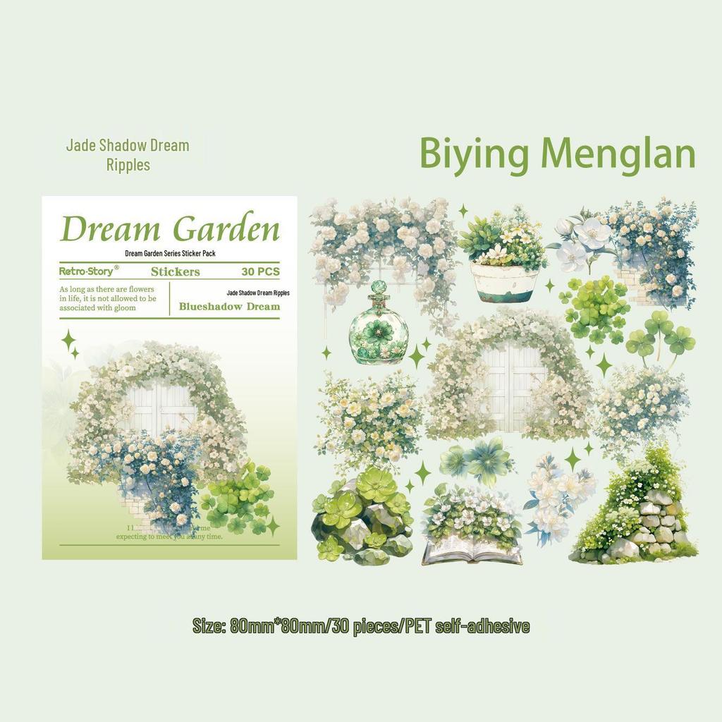 RetroStory Dream Garden Floral Sticker Pack for DIY Crafts and Creative Journals