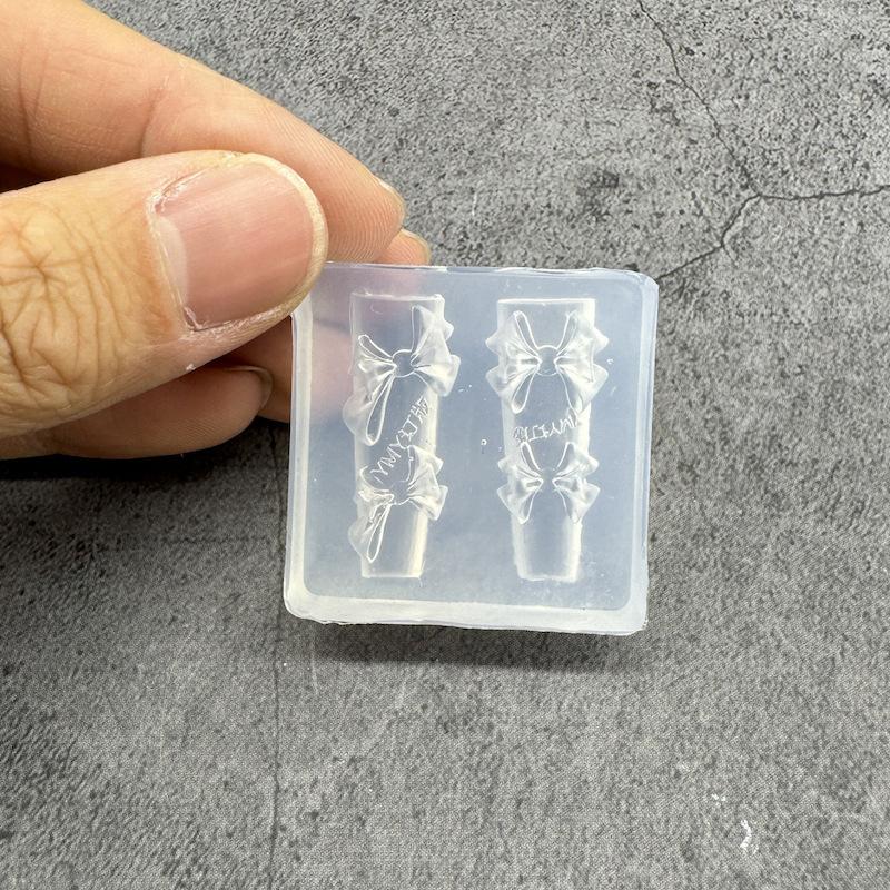 Muldă Silicon Transparentă Nail Art Exquisit Lucrată Manual Fluture Fundă Floare Accesoriu 3D Nail Art Bricolaj Muldă Creativă Nail Art Cadou