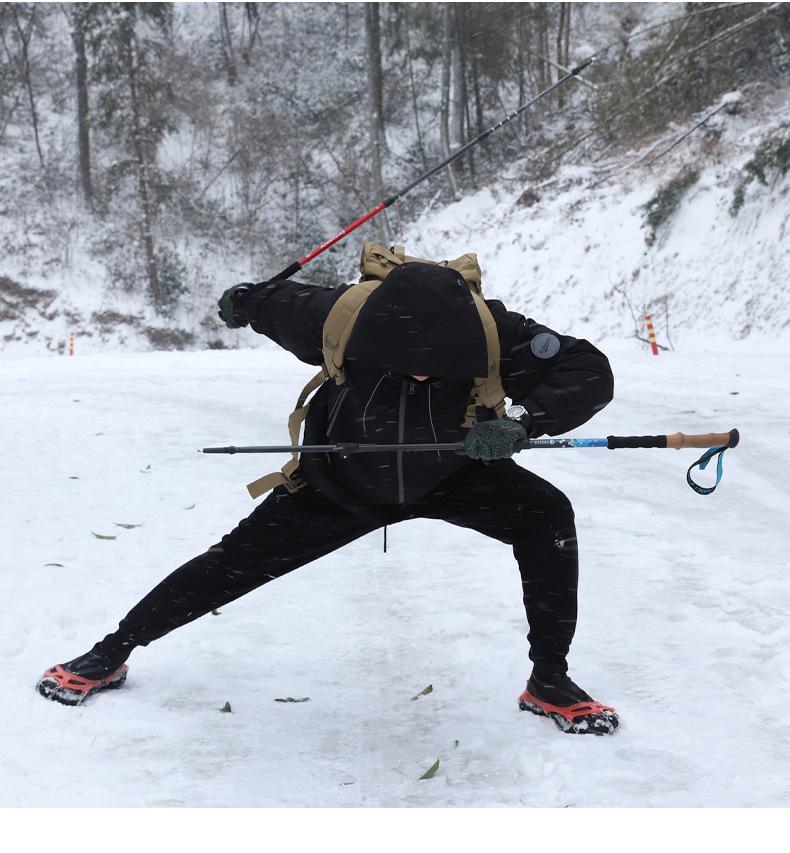 11-Teeth Stainless Steel Ice Cleats: Slip-Resistant Boot and Shoe Covers for Outdoor Snow, Hiking, and Mountaineering