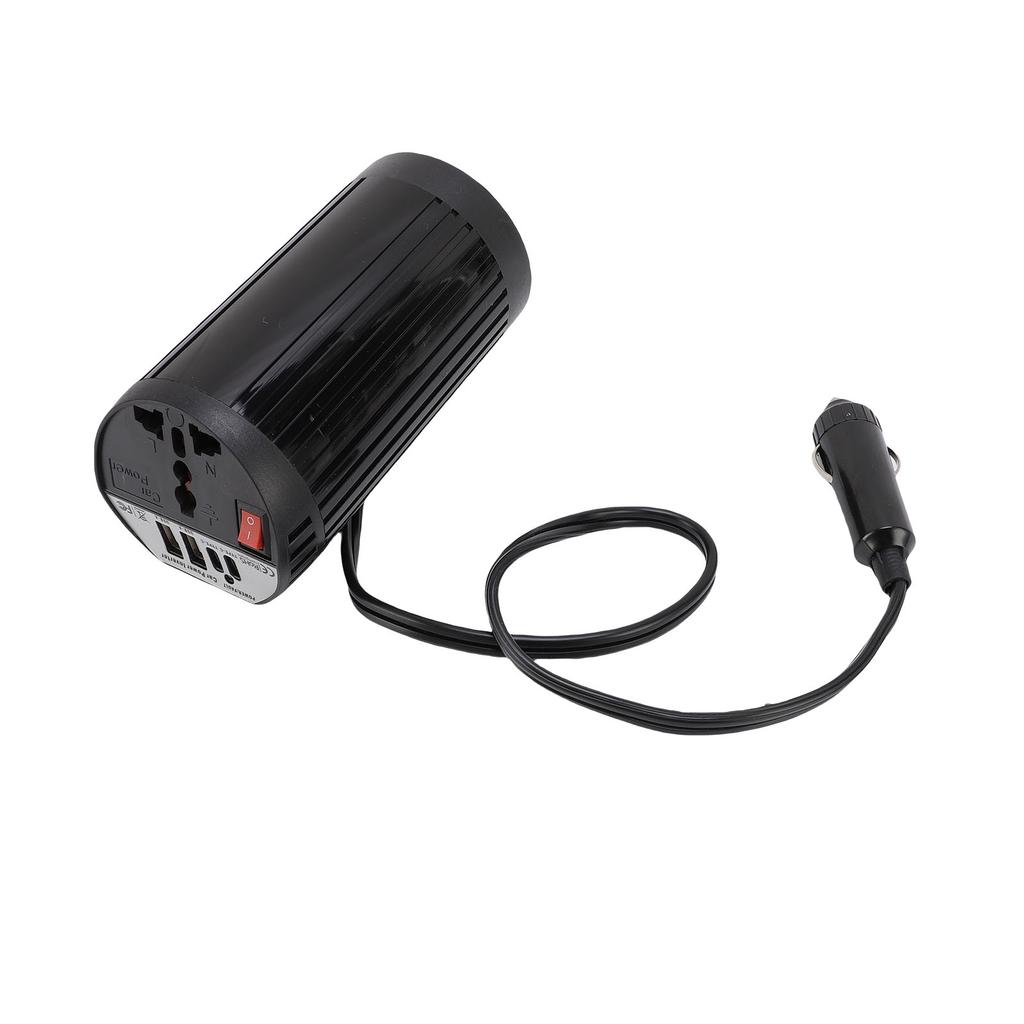 Car Power Inverter 200W 12V DC to 220V AC Double USB Double Fast Charge Type C Vehicles Power Inverter with Cigar