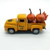 Vintage Metal Pickup Truck Model With Pumpkin Maples Leaf Ornaments Autumn Harvest Thanksgiving Decors For Tiered Tray