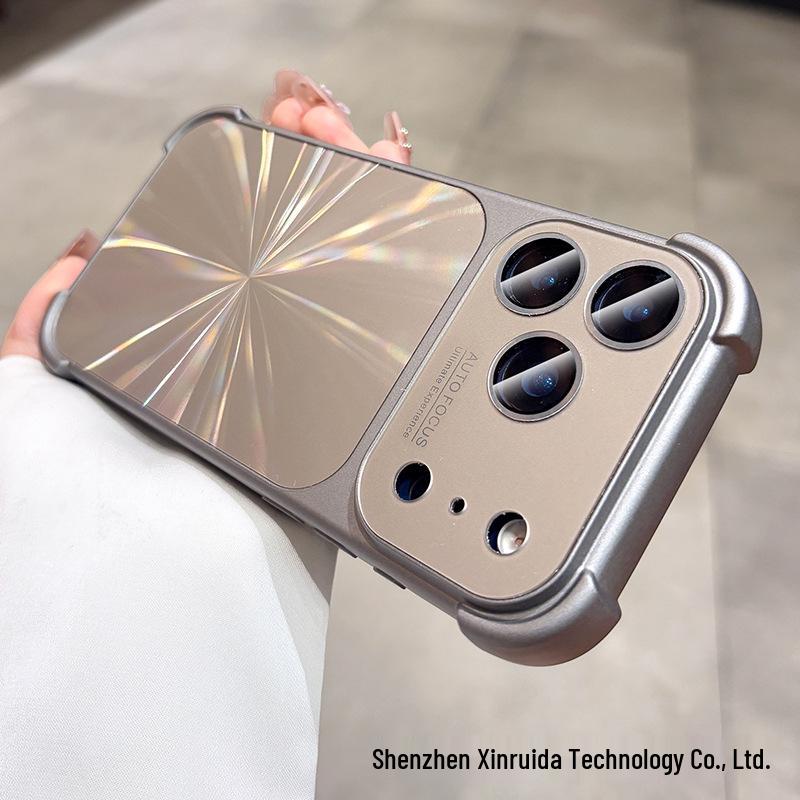 iPhone 17 Pro Max Case: Four-Corner Drop Protection with Aurora Laser CD Pattern for Apple 16