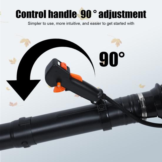 Leaf Blower, 63CC Gas Powered Backpack Blower, 2-Stroke Snow Blower for Lawn Care Yard Dust Debris (Black)