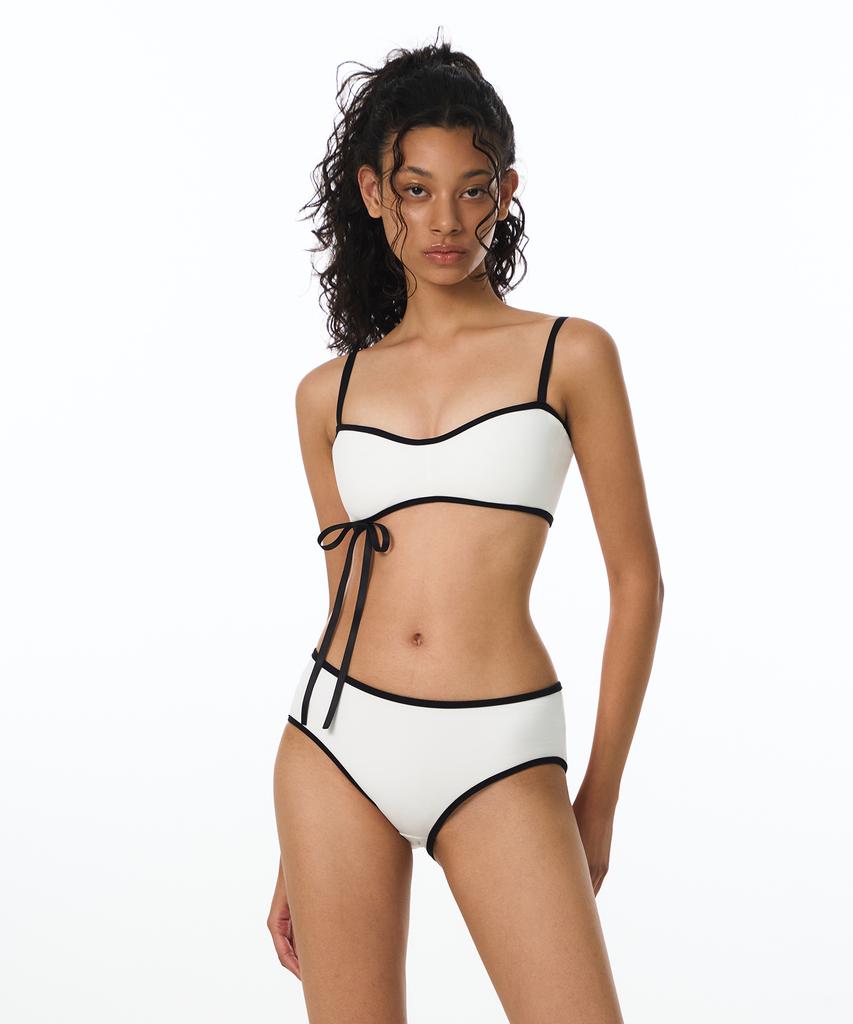 VINAJ Line Low Bikini Panties (White)