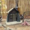 Christmas Cabin Incense Holder Burner Christmas Village Snow House Incense Burner Decor for Home Kitchen Office Decor