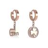 White Mother-of-Pearl Heart Clover Earrings – Trendy Cold Style Jewelry for Women