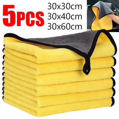Car Microfiber Cleaning Towels Soft Thicken Quick Drying Cloth Wiping Rag Windows Mirror Wash Cloths Household Clean Towel Tools