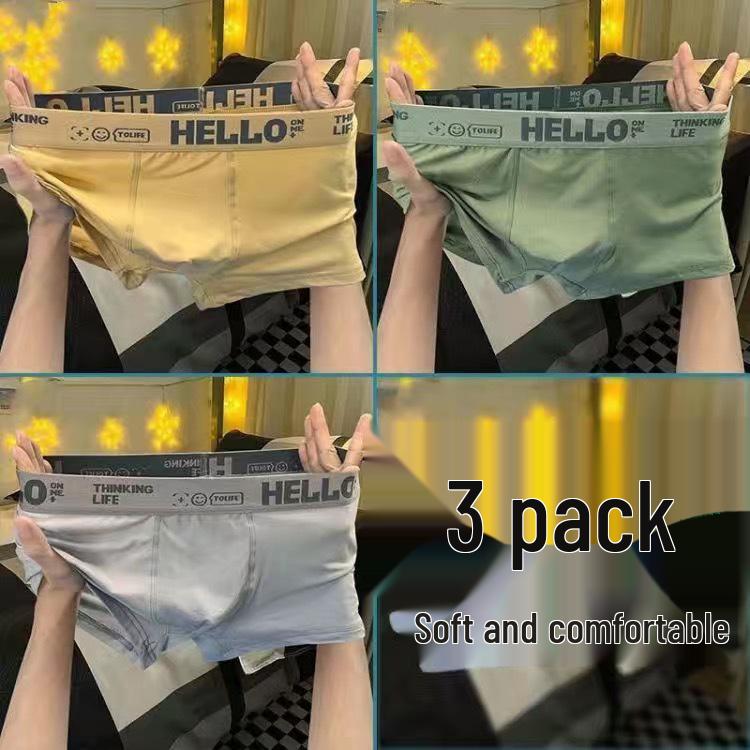 Trendy Men's Solid Color Boxer Briefs: Sexy, Breathable, Plus Size Sports Underwear